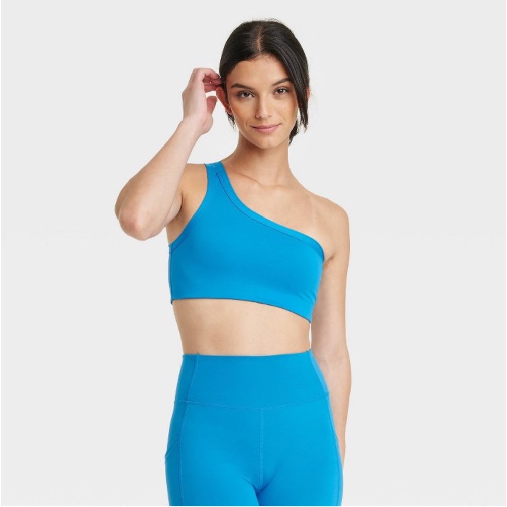 NWT! Women's Light Support Brushed Sculpt
Sports Bra - All in Motion  Blue L